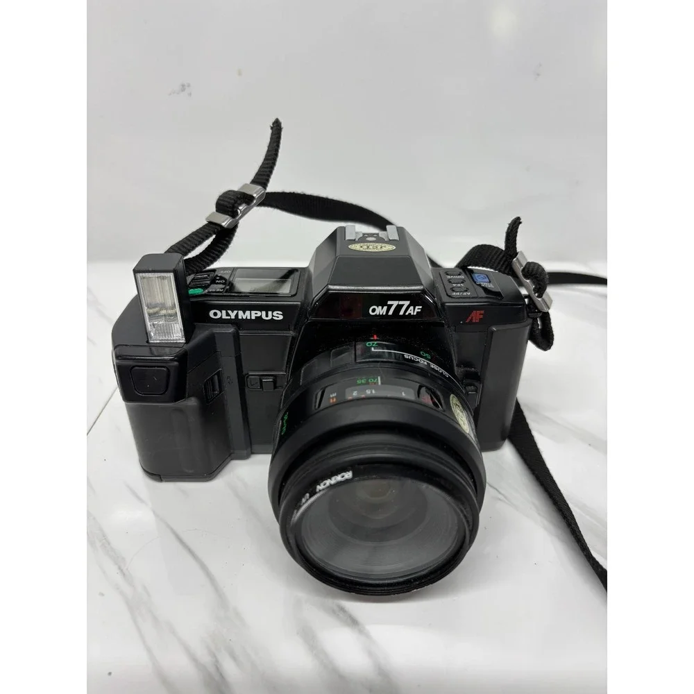 Olympus OM77AF w/ 35-70mm F3.5-4.5 Lens SLR Film Camera -‎ For Parts